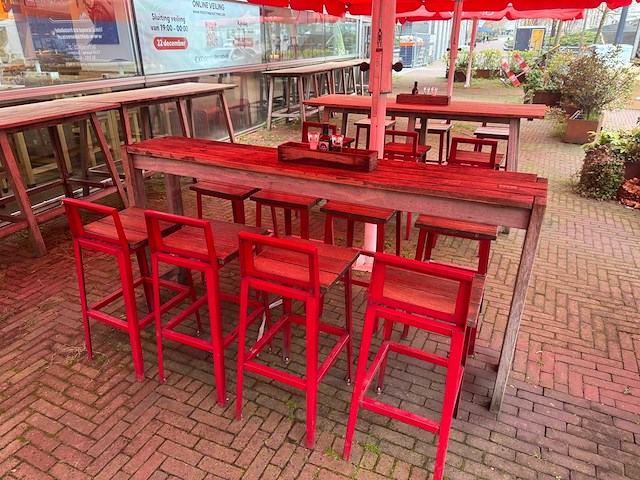 Hutten - terras barkruk met rugleuning (4x) - afbeelding 1 van  8
