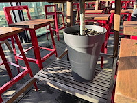 Hutten - terras barkruk met rugleuning (4x) - afbeelding 3 van  3