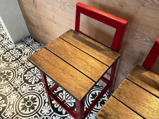 Hutten - terras barkruk met rugleuning (4x) - afbeelding 5 van  8