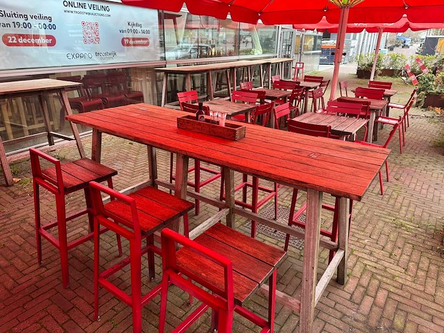 Hutten - terras barkruk met rugleuning (6x) - afbeelding 1 van  9