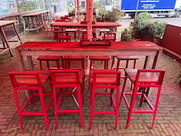 Hutten - terras barkruk met rugleuning (6x) - afbeelding 1 van  9