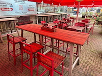 Hutten - terras barkruk met rugleuning (6x) - afbeelding 1 van  9