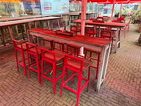 Hutten - terras barkruk met rugleuning (8x) - afbeelding 1 van  9