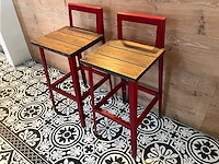 Hutten - terras barkruk met rugleuning (8x) - afbeelding 3 van  9