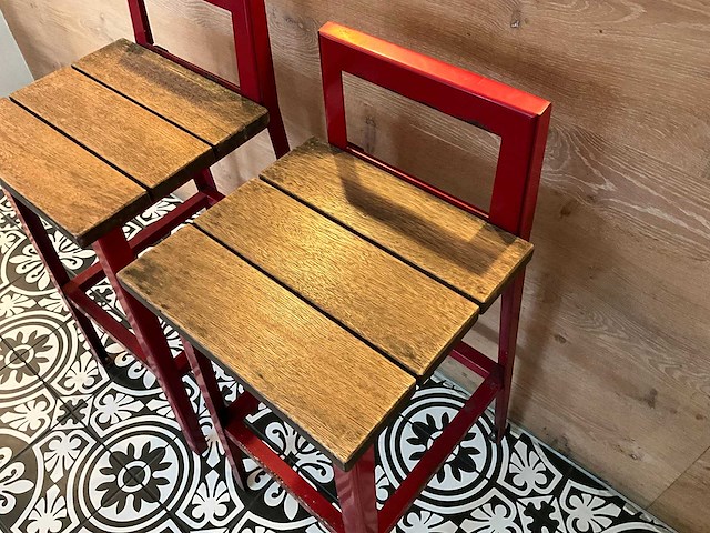 Hutten - terras barkruk met rugleuning (8x) - afbeelding 5 van  9