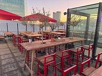 Hutten - terras bartafel met boompjes (2x) - afbeelding 4 van  5