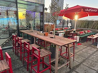 Hutten - terras bartafel met boompjes - afbeelding 3 van  6