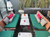 Hutten - terrasbank met kussens (2x) - afbeelding 1 van  6