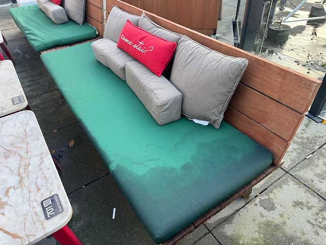 Hutten - terrasbank met kussens (2x) - afbeelding 5 van  6