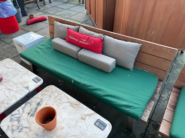 Hutten - terrasbank met kussens - afbeelding 3 van  4