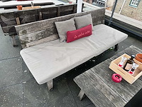 Hutten - terrasset 2 banken met 1 houten tafel - afbeelding 4 van  5