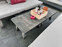 Hutten - terrasset 2 banken met 1 houten tafel - afbeelding 5 van  5