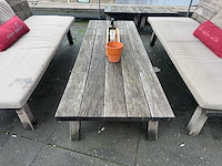 Hutten - terrasset 2 banken met 1 houten tafel - afbeelding 4 van  5