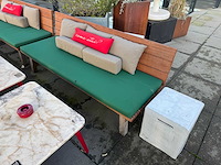 Hutten - terrasset 2 banken met 2 marmeren tafels - afbeelding 3 van  6