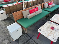 Hutten - terrasset 2 banken met 2 marmeren tafels - afbeelding 4 van  6