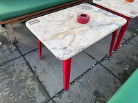 Hutten - terrasset 2 banken met 2 marmeren tafels - afbeelding 6 van  6