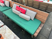 Hutten - terrasset 2 banken met 2 marmeren tafels - afbeelding 5 van  8