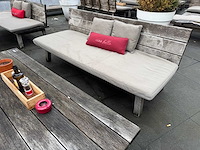 Hutten - terrasset 2 banken met houten tafel - afbeelding 4 van  6