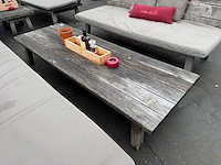 Hutten - terrasset 2 banken met houten tafel - afbeelding 5 van  6