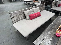 Hutten - terrasset 2 banken met houten tafel - afbeelding 6 van  6