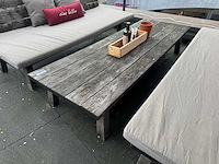 Hutten - terrasset 2 banken met houten tafel - afbeelding 5 van  6