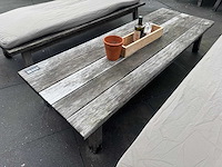 Hutten - terrasset 2 banken met houten tafel - afbeelding 4 van  6