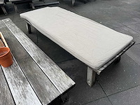 Hutten - terrasset 2 banken met houten tafel - afbeelding 5 van  6