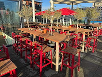 Hutten - terrasset bartafel met 10 krukken - afbeelding 4 van  11