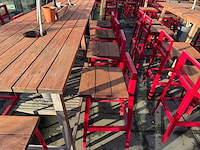 Hutten - terrasset bartafel met 10 krukken - afbeelding 7 van  11