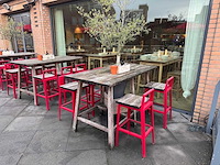 Hutten - terrasset bartafel met 5 krukken - afbeelding 3 van  7