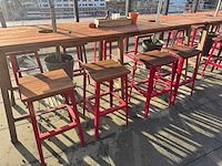 Hutten - terrasset bartafel met 8 krukken - afbeelding 5 van  8