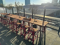 Hutten - terrasset bartafel met 8 krukken - afbeelding 3 van  9