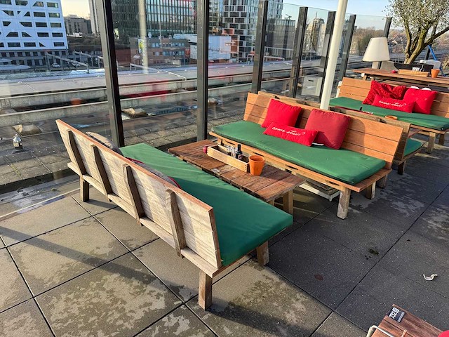 Hutten - terrasset tafel met 2 banken - afbeelding 2 van  8
