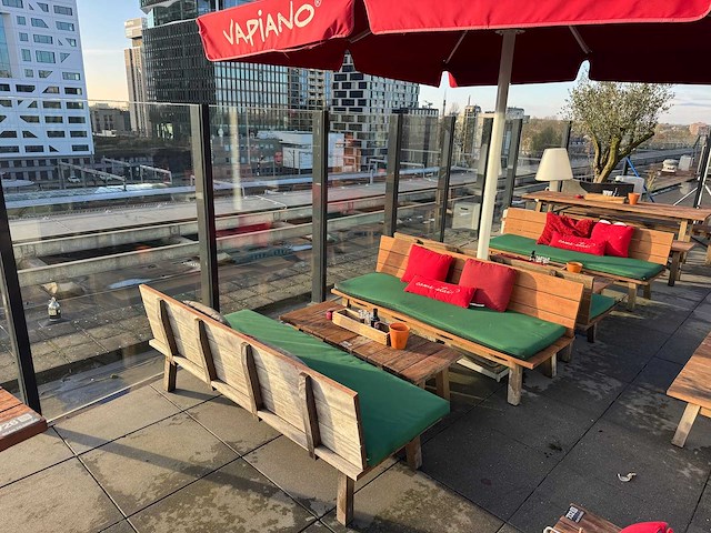 Hutten - terrasset tafel met 2 banken - afbeelding 4 van  8