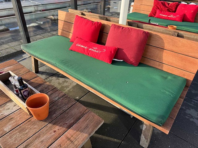 Hutten - terrasset tafel met 2 banken - afbeelding 6 van  8