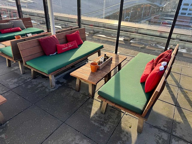 Hutten - terrasset tafel met 2 banken - afbeelding 1 van  8