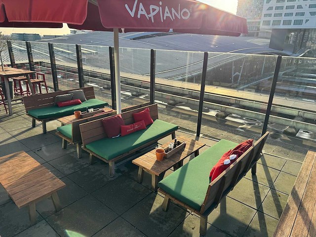 Hutten - terrasset tafel met 2 banken - afbeelding 2 van  8