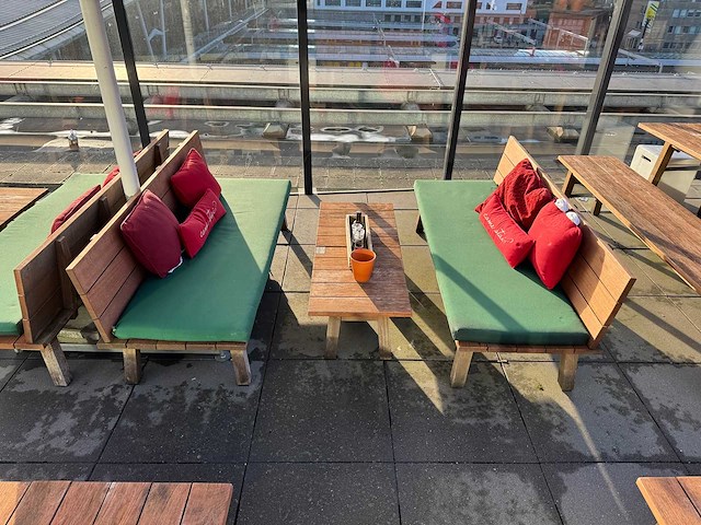 Hutten - terrasset tafel met 2 banken - afbeelding 3 van  8