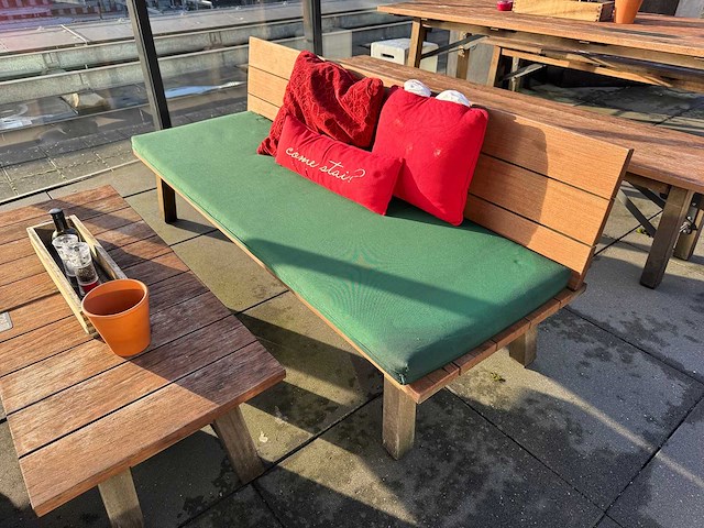 Hutten - terrasset tafel met 2 banken - afbeelding 4 van  8