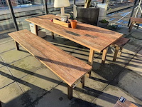 Hutten - terrasset tafel met 2 banken - afbeelding 1 van  8