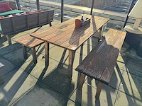 Hutten - terrasset tafel met 2 banken - afbeelding 2 van  8