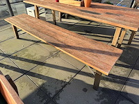 Hutten - terrasset tafel met 2 banken - afbeelding 4 van  8