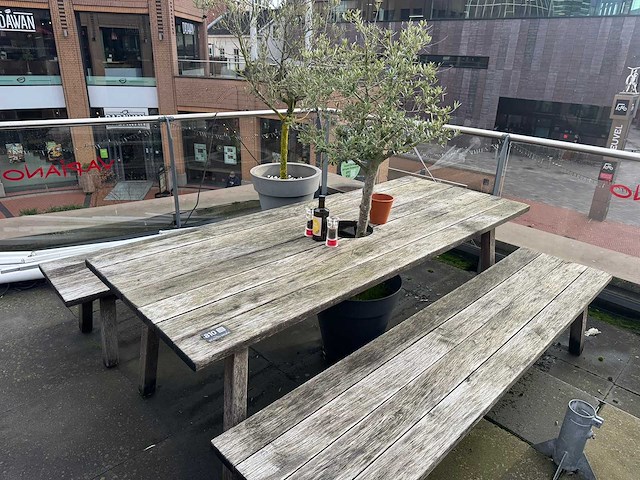 Hutten - terrastafel met boom - afbeelding 1 van  5