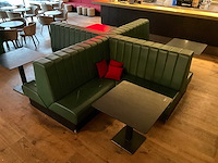 Hutten - vierzijdige lederen restaurantbank "x" - afbeelding 3 van  10