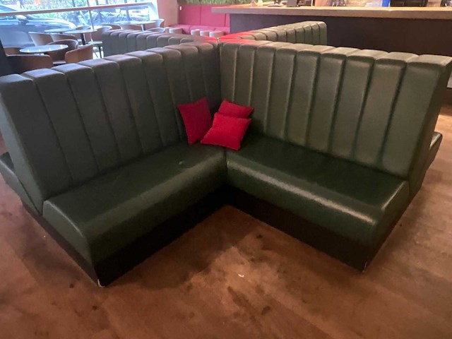 Hutten - vierzijdige lederen restaurantbank "x" - afbeelding 5 van  10