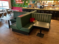 Hutten - vierzijdige lederen restaurantbank "x" - afbeelding 2 van  10