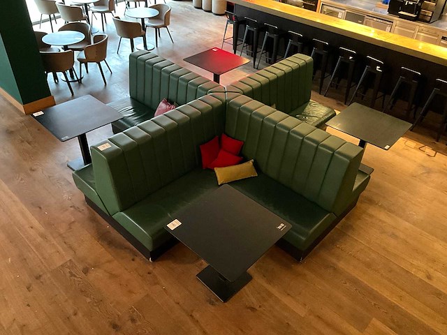 Hutten - vierzijdige lederen restaurantbank "x" - afbeelding 1 van  10