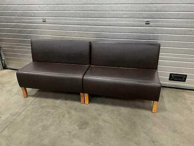 Hutten kunstlederen restaurantbanken (6x) - afbeelding 2 van  8