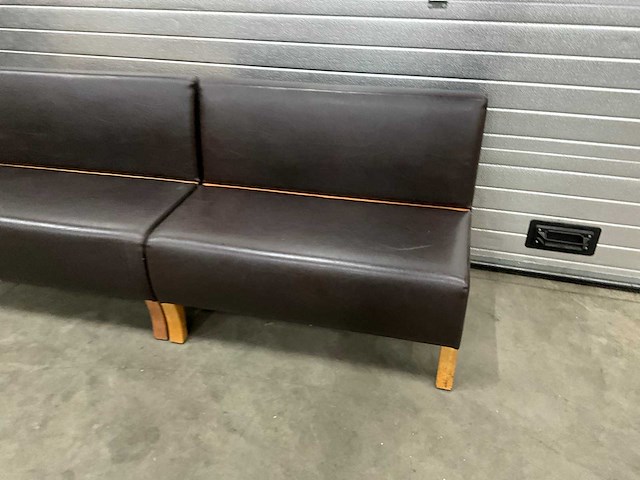 Hutten kunstlederen restaurantbanken (6x) - afbeelding 3 van  8
