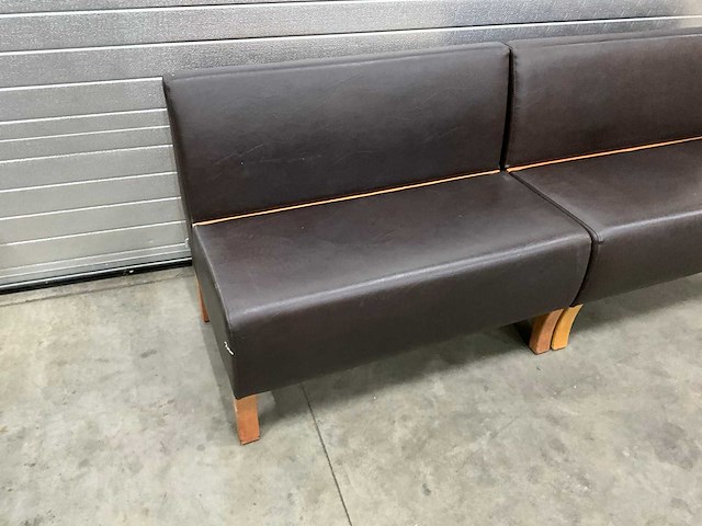 Hutten kunstlederen restaurantbanken (6x) - afbeelding 4 van  8